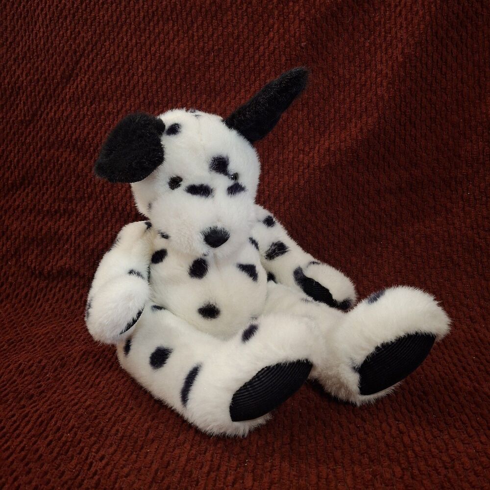 Russ Berrie Dalmatian Dog Sparky Plush Stuffed Animal 17” Black White Sitting